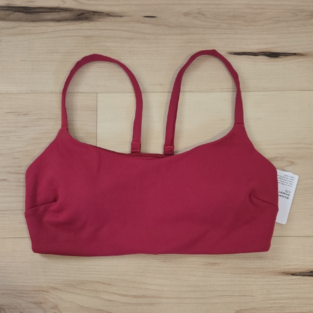 NWT Lululemon Wunder Train Strappy Racer Bra, C/D, MGTS, Size 4